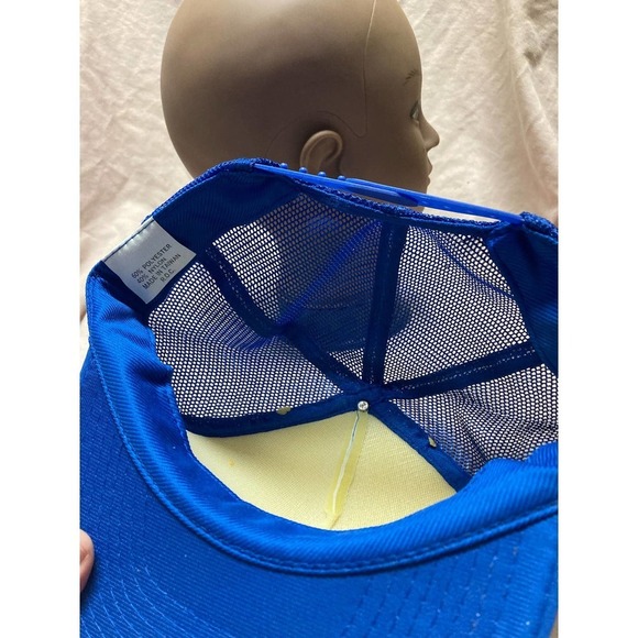 Vintage Chevron DELO Oil & Lubricants Mesh Back Trucker Hat SnapBack Cap - Picture 2 of 3